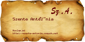 Szente Antónia névjegykártya