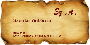 Szente Antónia névjegykártya